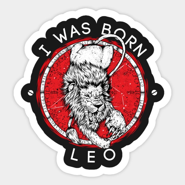 I was born Lion Sticker by JORDYGRAPH